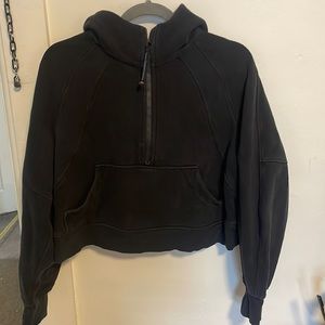 Lululemon 1/4 zip scuba cropped hoodie